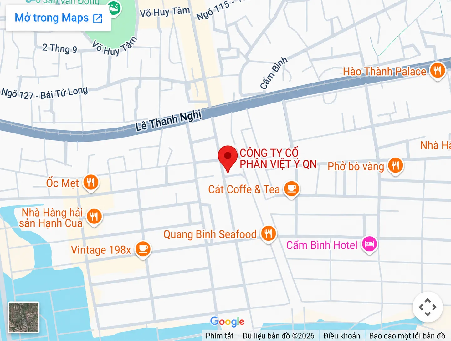 Bản đồ hệ thống chi nhánh Việt Ý QN