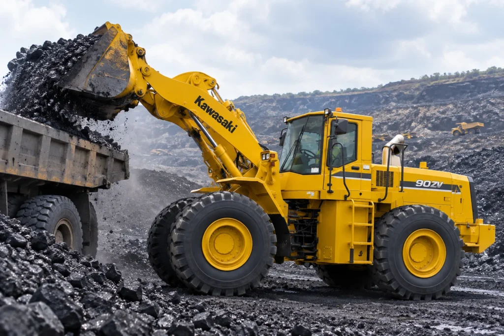 Kawasaki 90ZV – Máy Xúc Lật Hạng Nặng Trong Khai Thác Mỏ