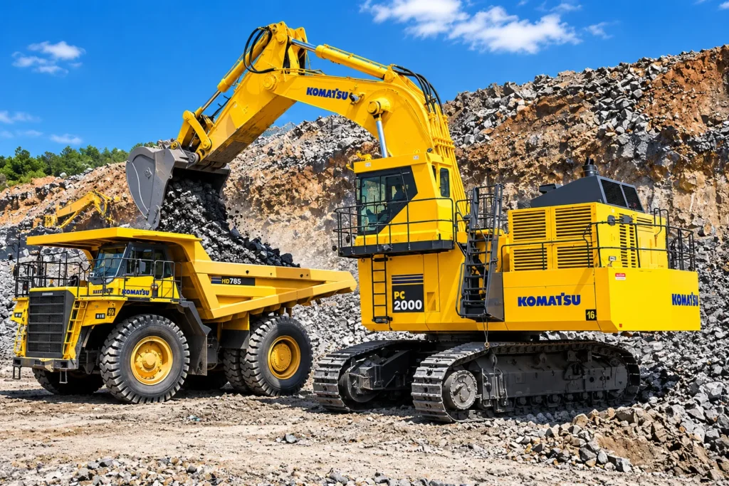Khám phá Komatsu PC2000 – Máy xúc cỡ lớn cho ngành công nghiệp khai khoáng