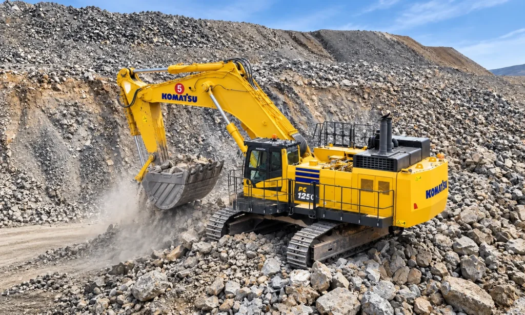 Komatsu PC1250 – Sức mạnh của máy xúc thủy lực trong khai thác mỏ