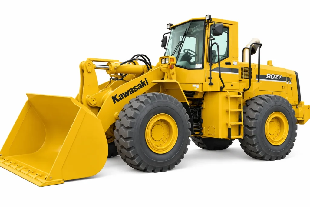Máy xúc lật Kawasaki 90ZV màu vàng